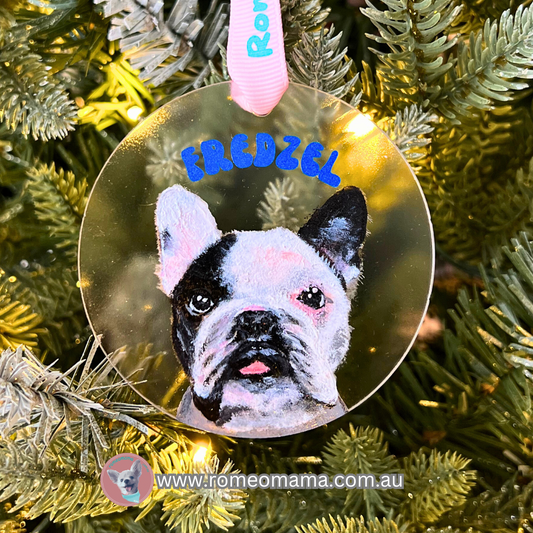 Hand-Painted Personalised Pet's Portrait Ornament