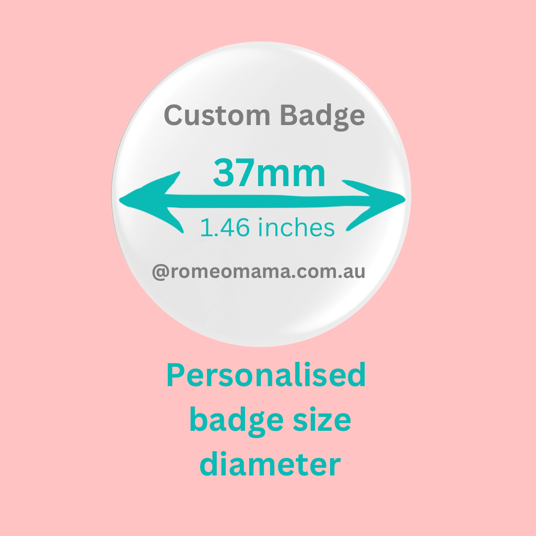 Custom Made Embroidered Pet Badge Pin Lavender Lilac