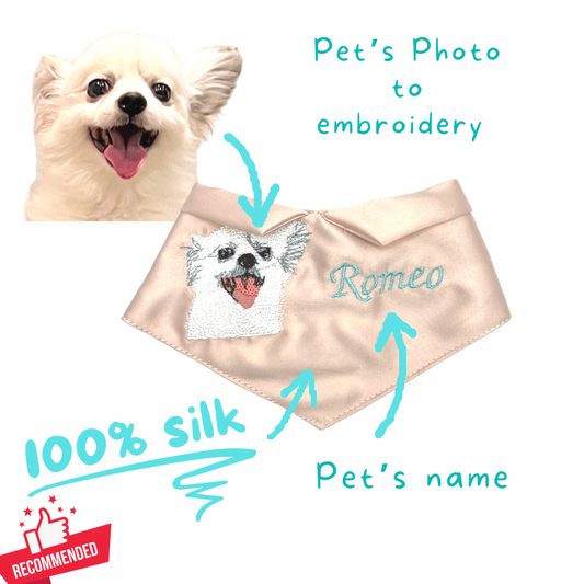 Limited Edition: Luxurious 100% Silk Custom Made Embroidered Bandana