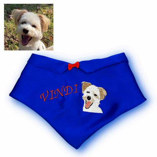 Custom Made Embroidered 100% Silk Bandana