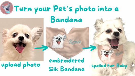 Limited Edition: Luxurious 100% Silk Custom Made Embroidered Bandana