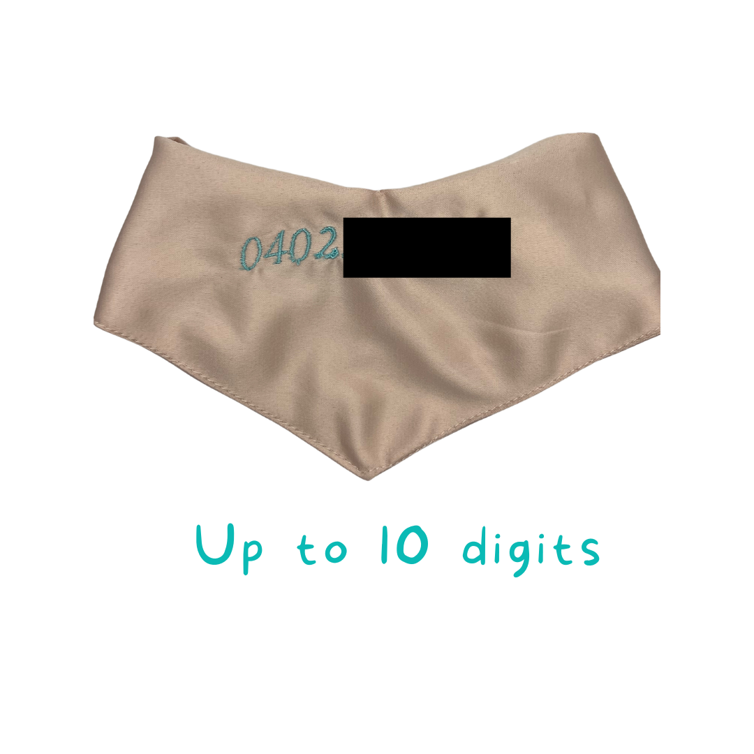 Limited Edition: Luxurious 100% Silk Custom Made Embroidered Bandana