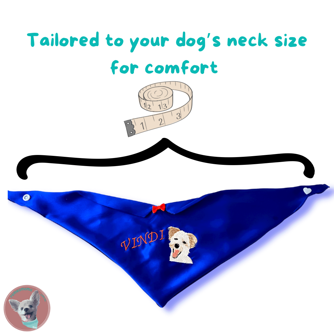 Custom Made Embroidered 100% Silk Bandana