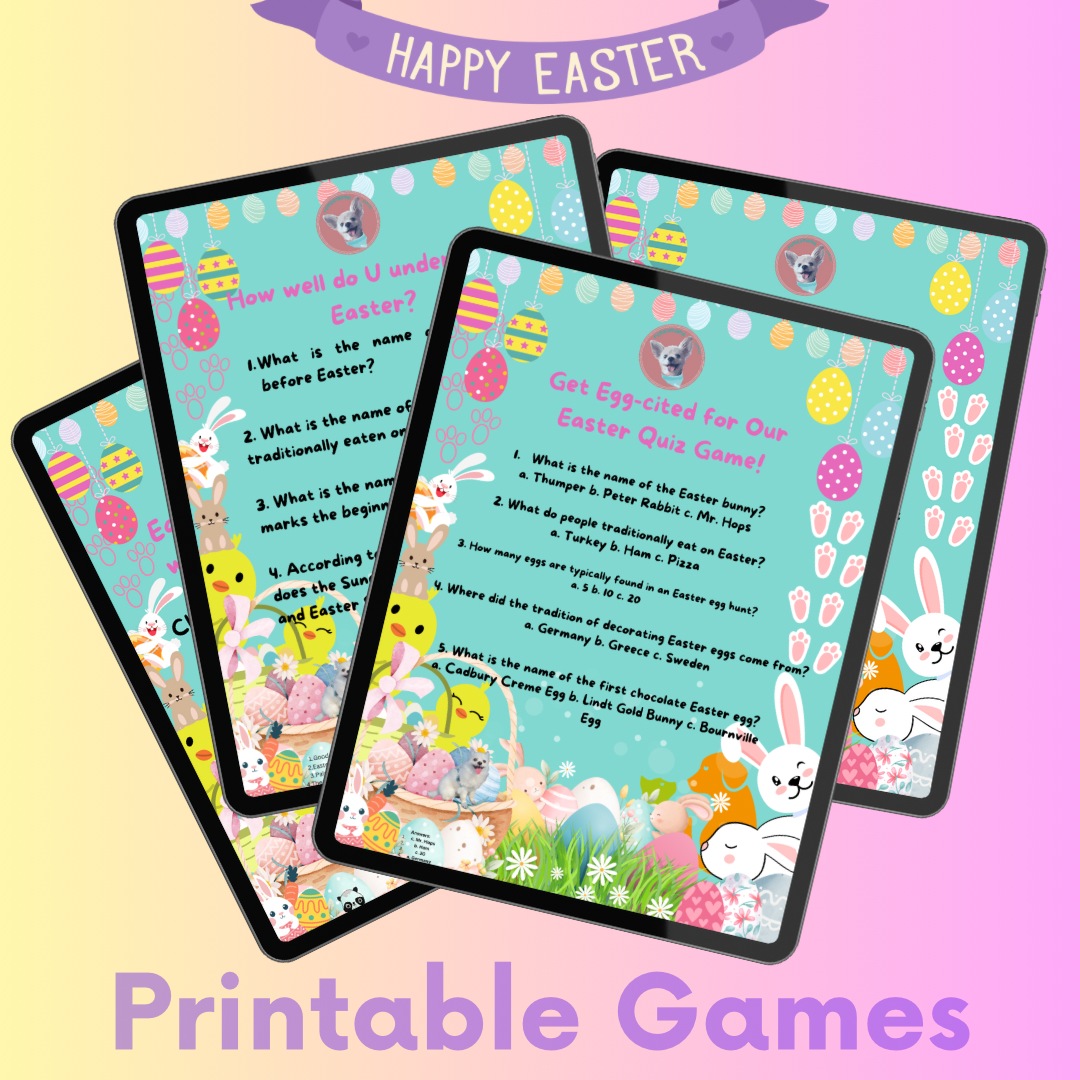 Hop into Easter Fun with Our Free Printable Games and Custom Pet Accessories